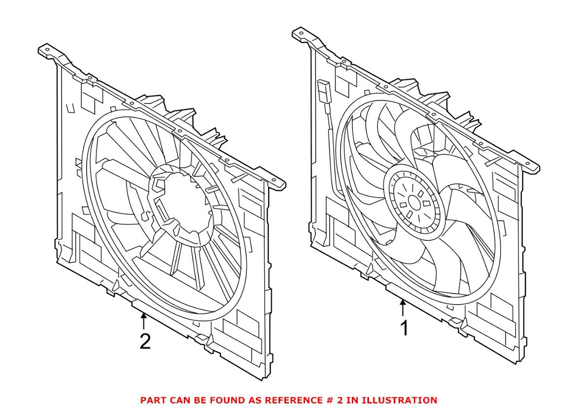 BMW Engine Cooling Fan Shroud - Front 17428638431